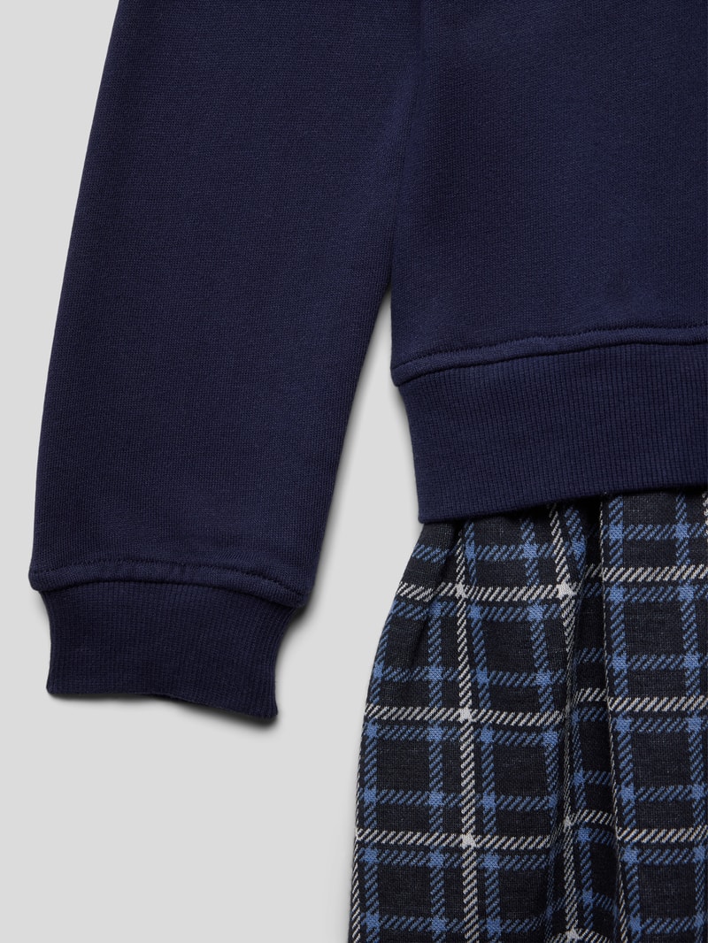 Kleid im Double-Layer-Look Modell 'newyork' in marineblau