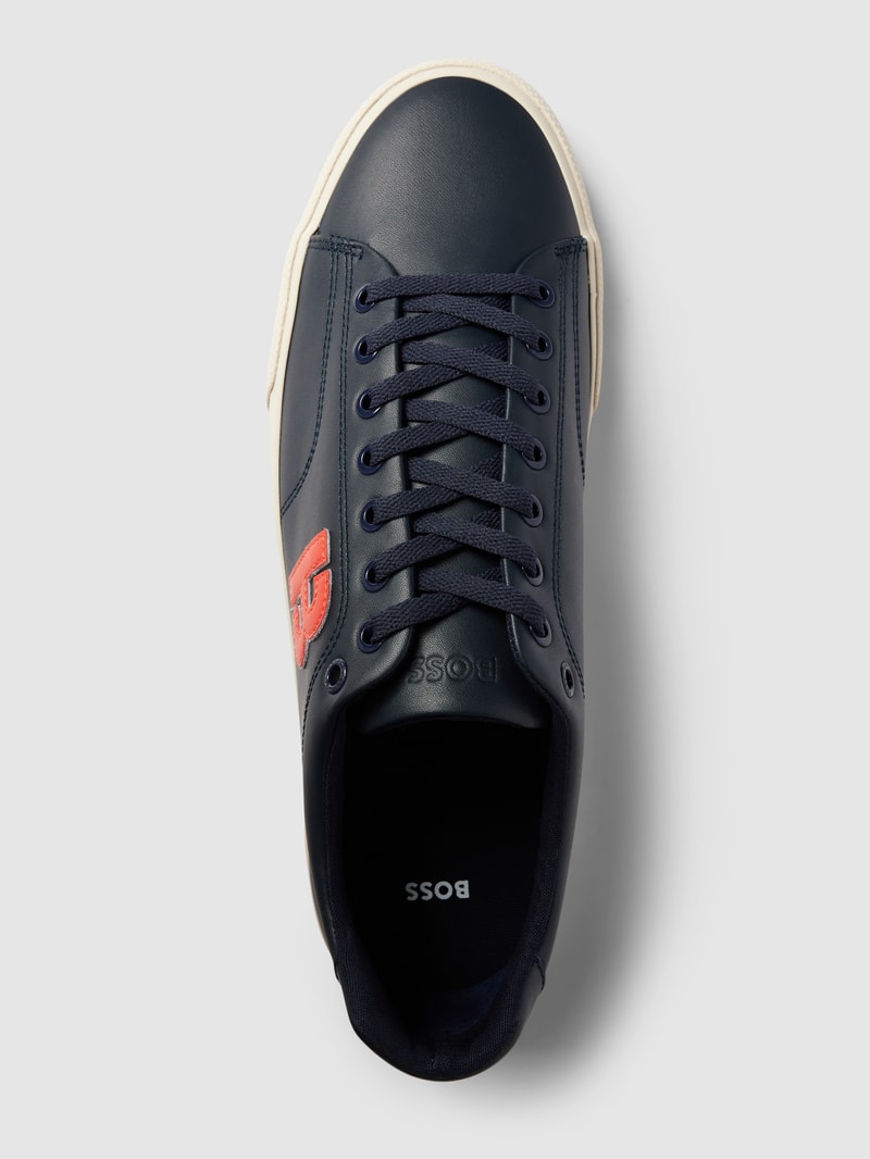 Sneaker mit Label-Patch Modell 'Aiden' in dunkelblau