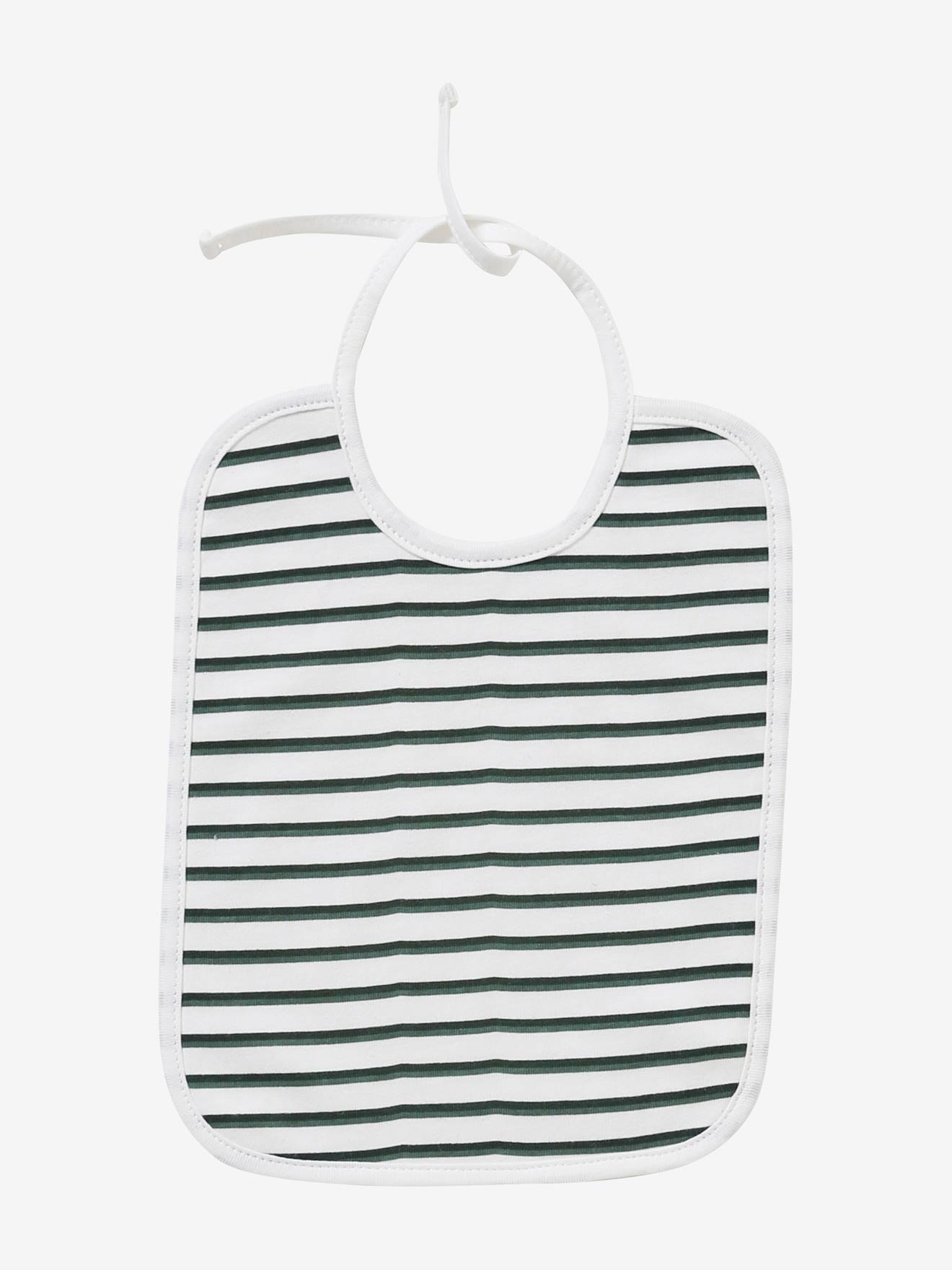 Lot de 5 bavoirs bébé vertbaudet décor animaux green forest