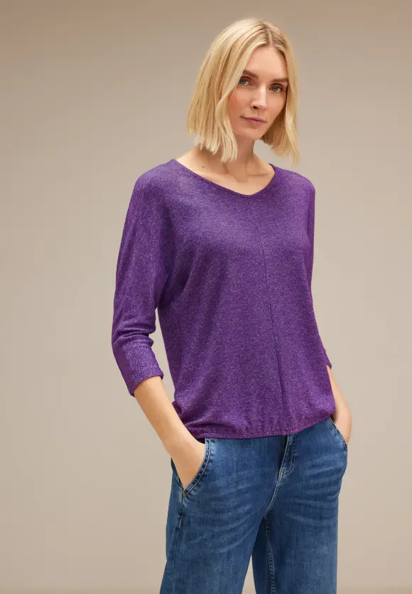 Street One Shirt in Melangeoptik