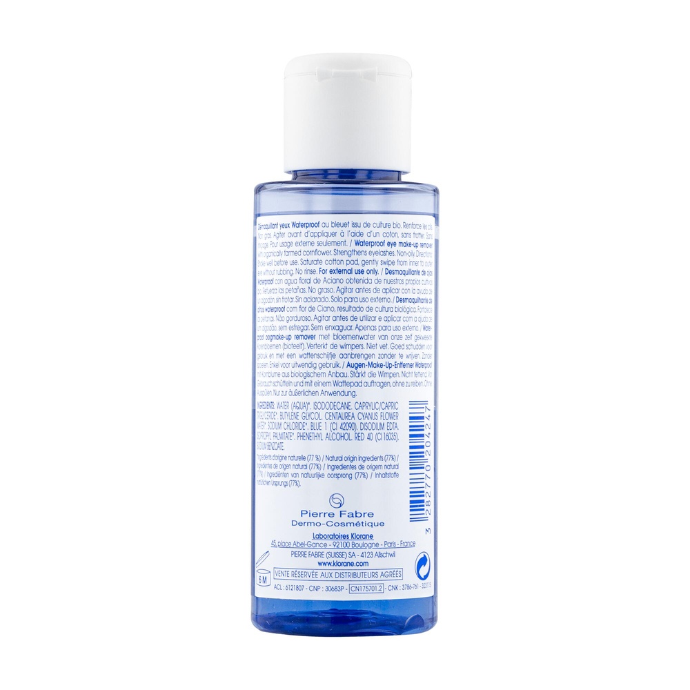 Klorane Bleuet Démaquillant Yeux Waterproof 100ml Démaquillant yeux