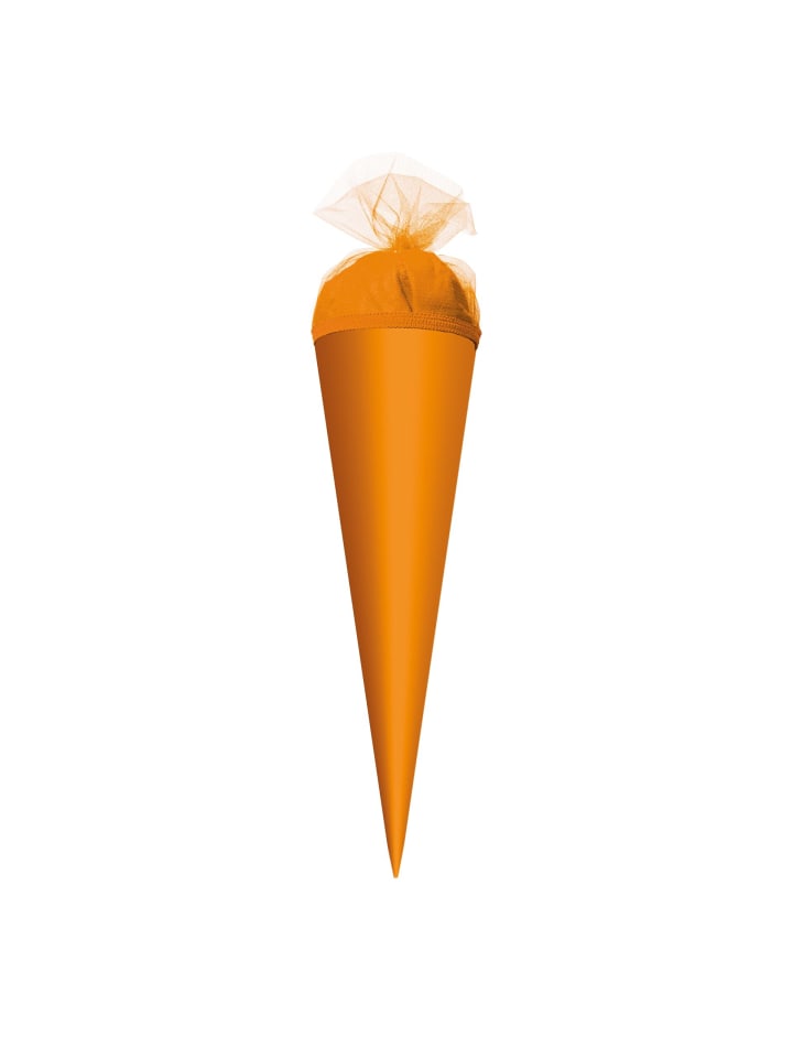 ROTH Bastel-Schultüte klein orange 50 cm, Tüllverschluss in Orange günstig kaufen onesize