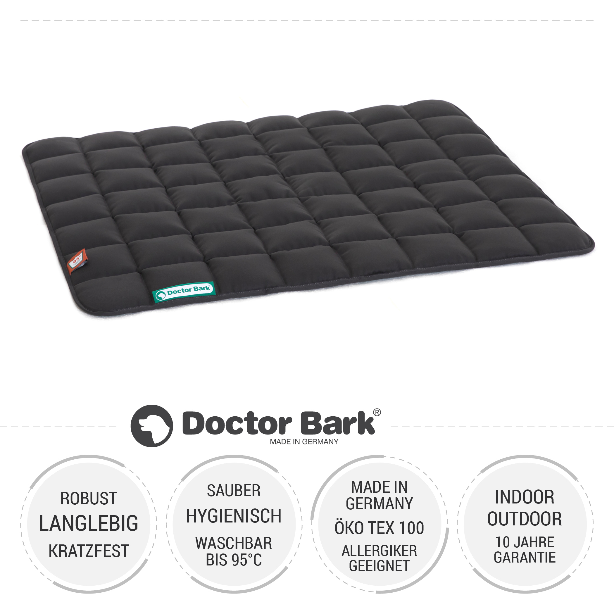 Doctor Bark Hundedecken Doctor Bark Wendedecke grau/ grün M