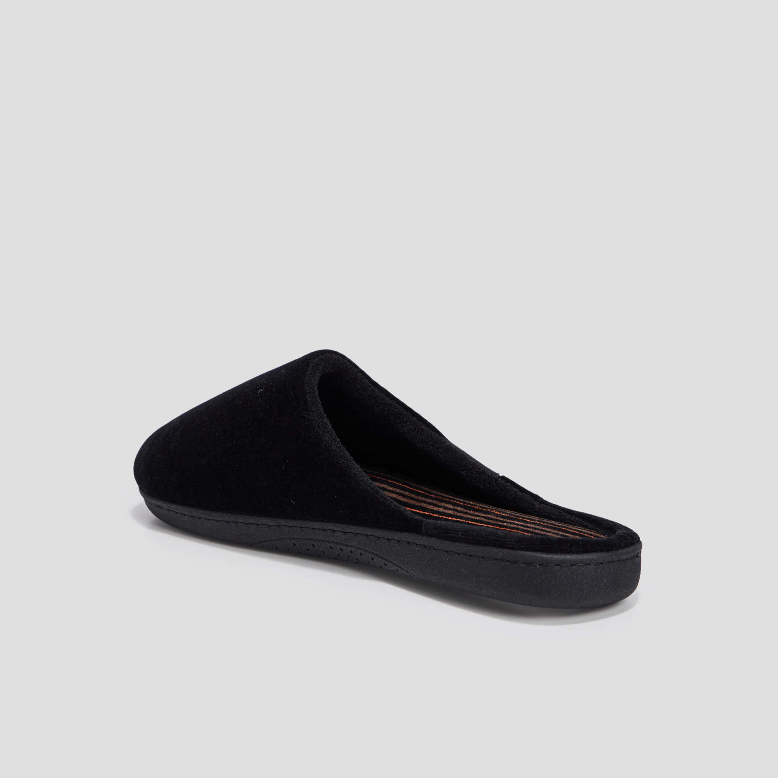 Chaussons mules Isotoner noir homme | La Halle
