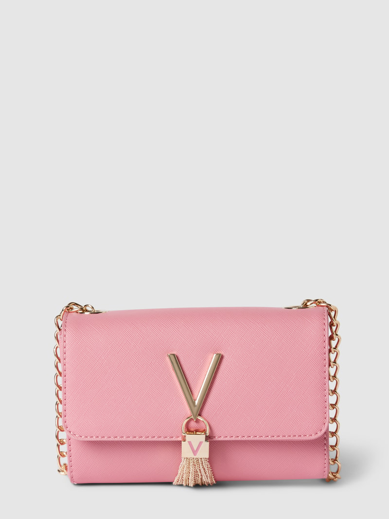 Handtasche mit Label-Applikation Modell 'DIVINA' in rosa