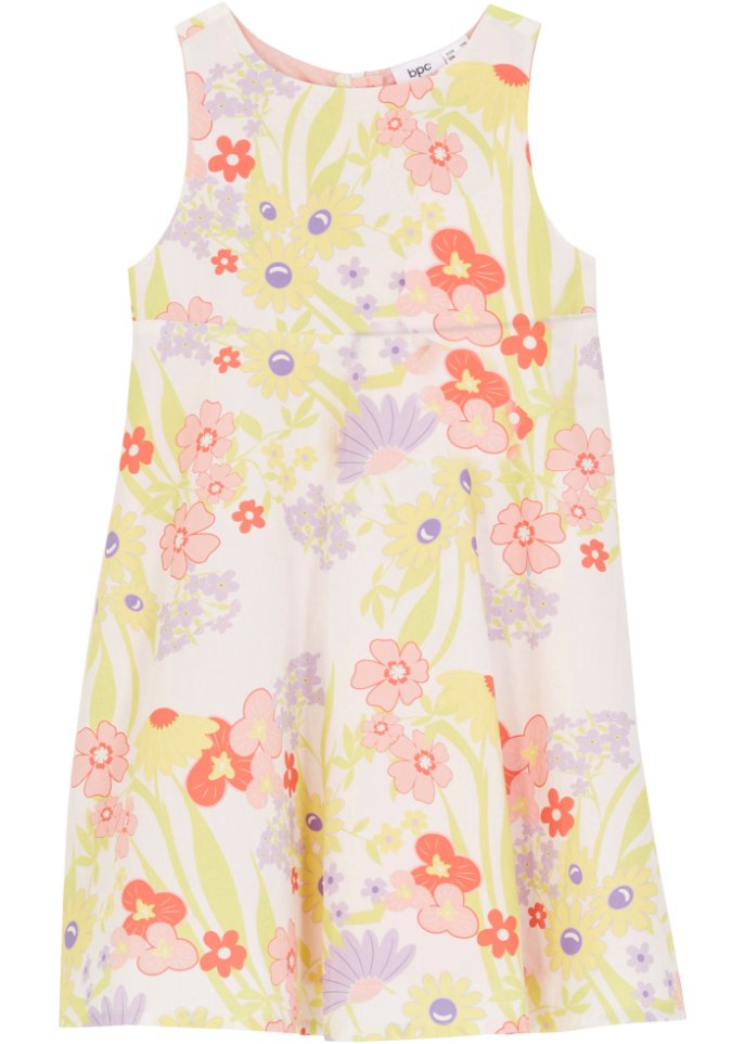 Festliches Mädchen Kleid mit Blumendruck