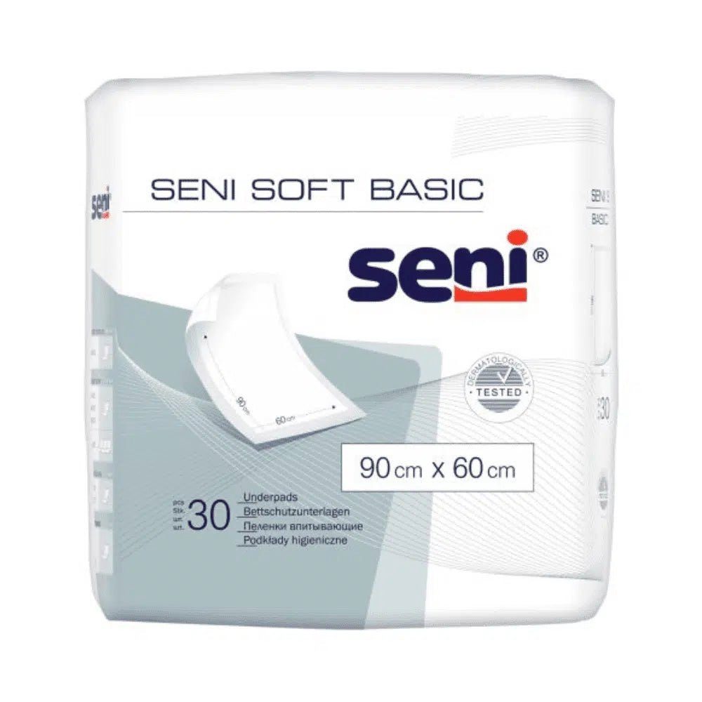 Inkontinenzauflage Seni Soft Basic Bettschutzunterlage, 90 x 60 cm seni