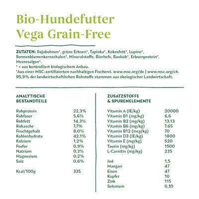 Yarrah Bio Ökologisches Vega Getreidefrei