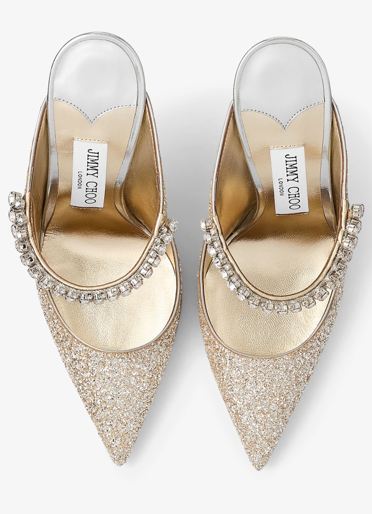 Jimmy Choo Bing 100 glitter mules