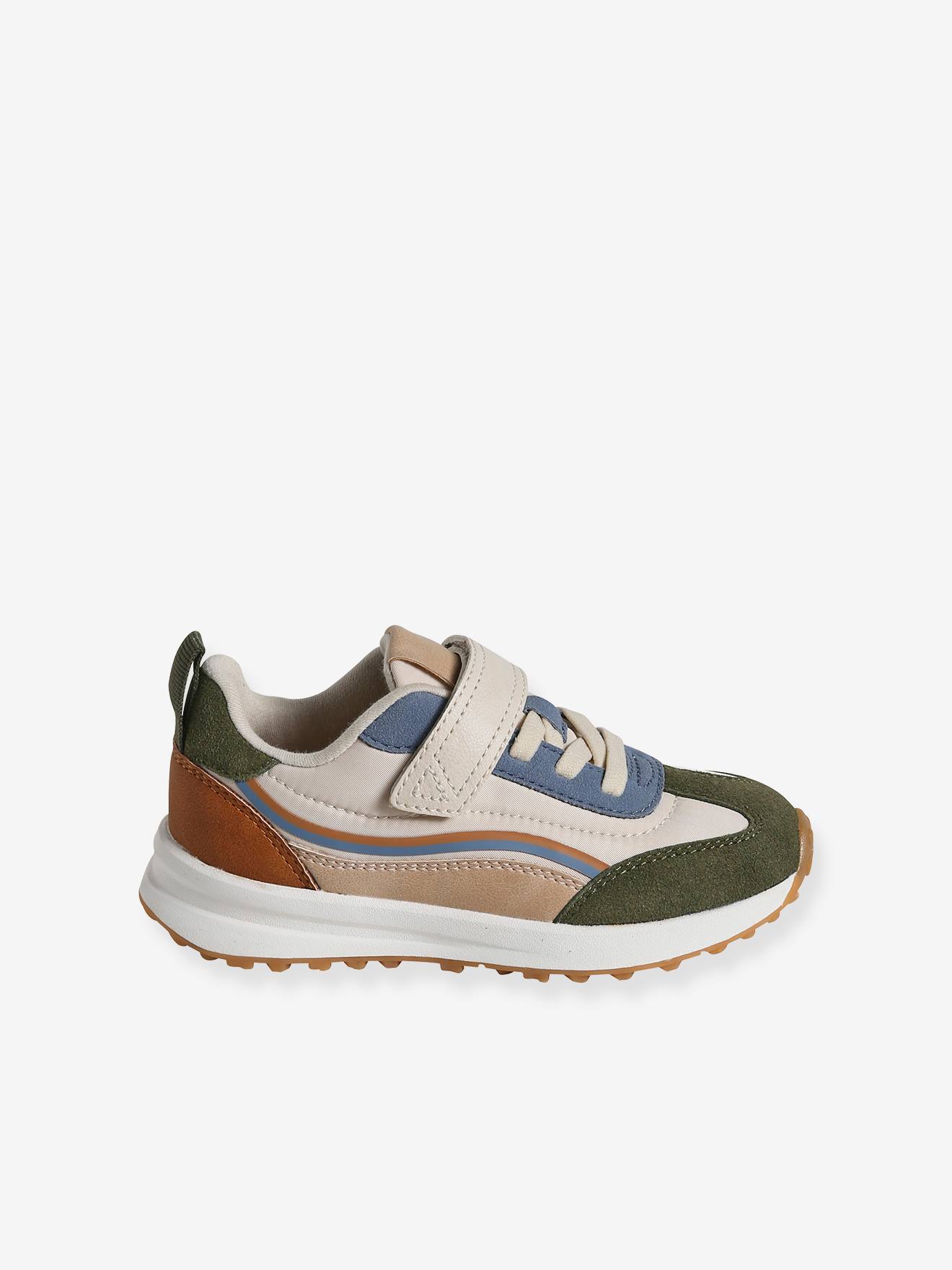 Vertbaudet Kinder Sneakers mit Anziehtrick - set beige