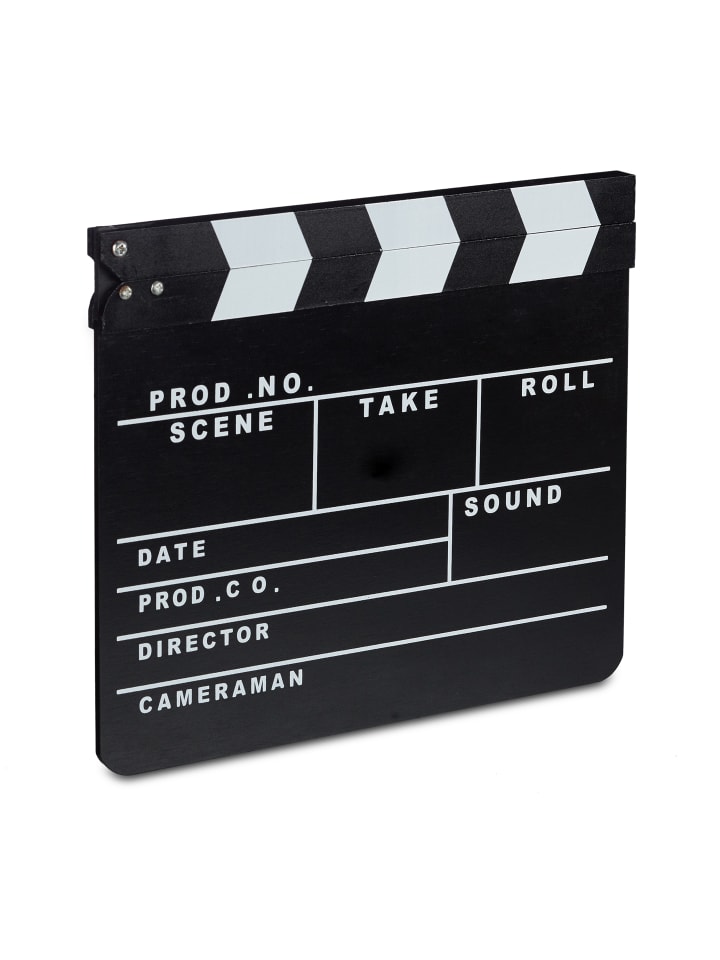 relaxdays Filmklappe in Schwarz günstig kaufen onesize