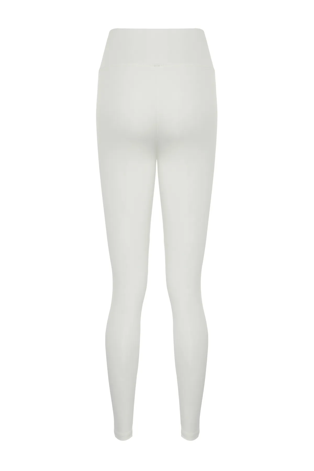 Trendyol Collection  Weiße verschiebbare, elastische Sport-Leggings mit breiter Taille und extra Erholung in voller Länge, gestrickt, TWOAW21TA0029