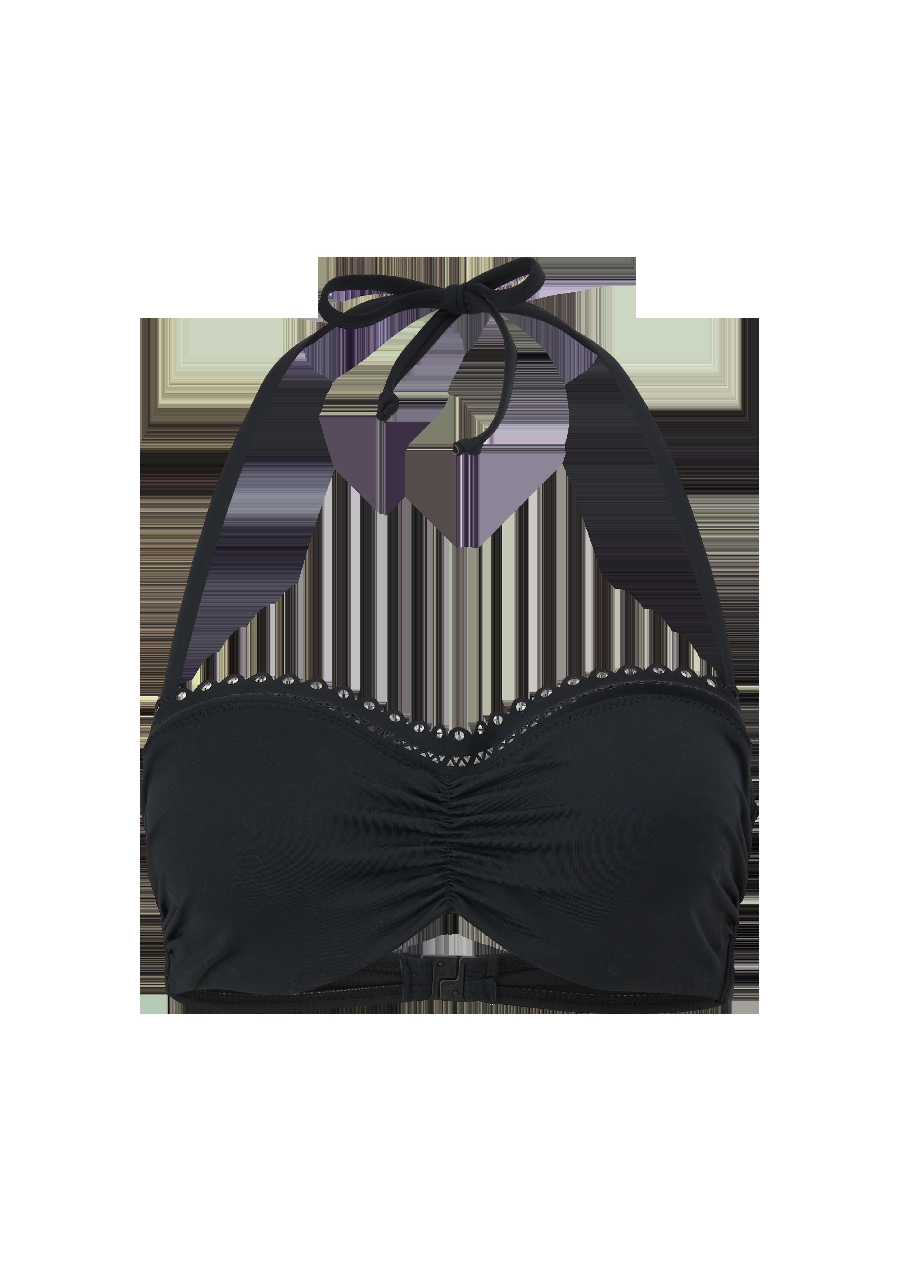 Bandeau Bikini-Top mit Raffung und Lochstickerei  EME-6008712-9999