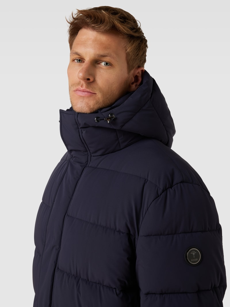 Steppjacke in unifarbenem Design Modell 'Winston' in marineblau