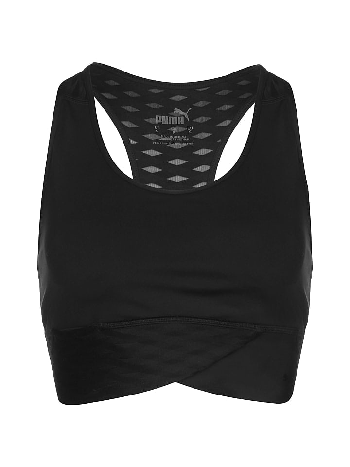 Puma Sport-BH Mid Impact Flawless in schwarz günstig kaufen XL