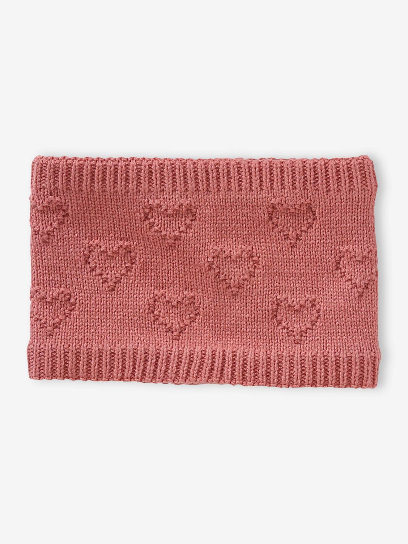 Vertbaudet Mädchen Baby-Set: Mütze, Rundschal & Fäustlinge - altrosa