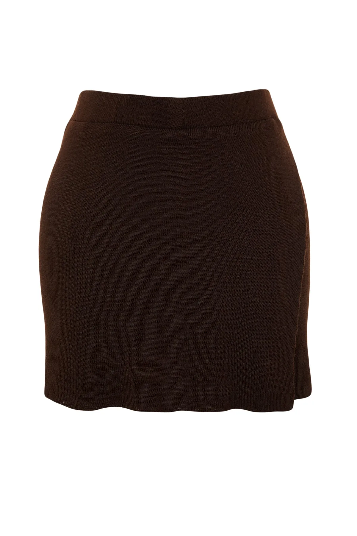 Trendyol Collection  Brauner taillierter Mini-Shorts-Strickrock TWOAW23ET00246