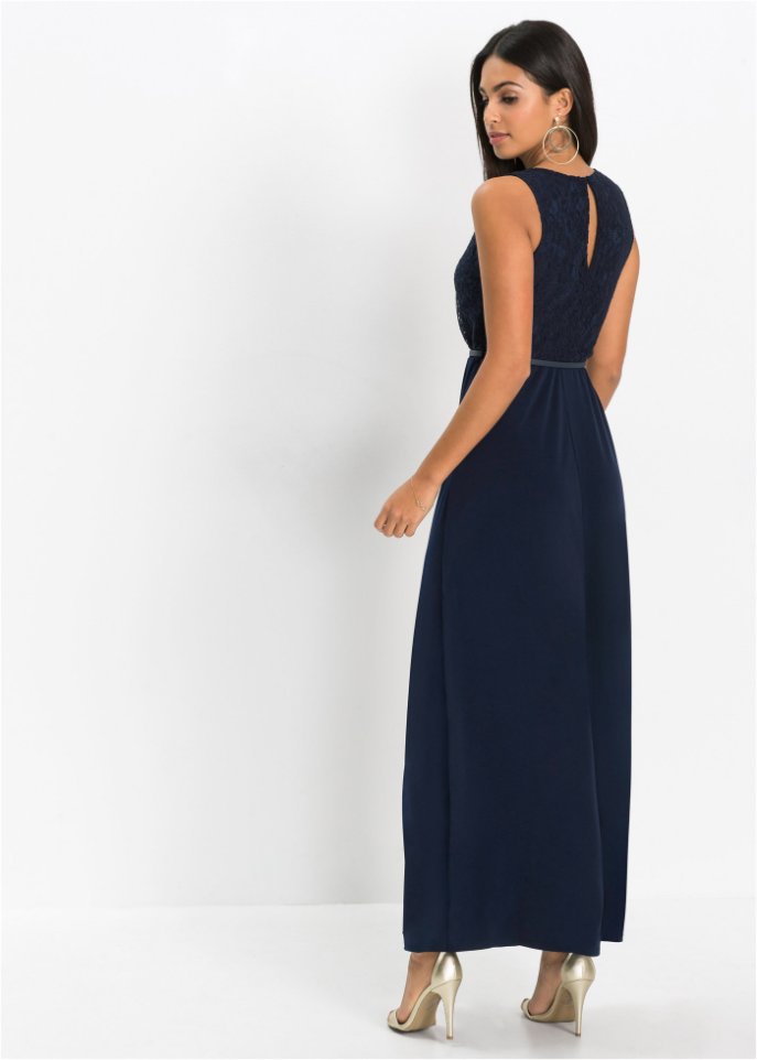 Abend-Maxikleid mit Gürtel (2-tlg.Set)