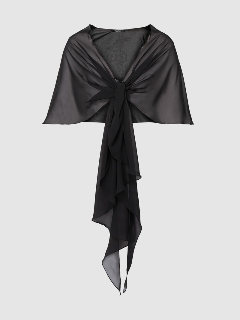 Stola aus Chiffon in schwarz