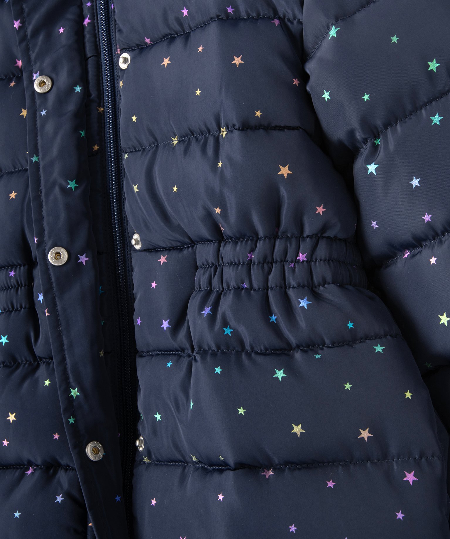 Parka matelassée à capuche avec doublure peluche fille marine | GEMO