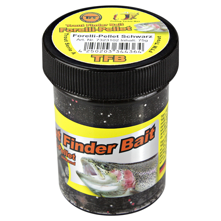 FTM Forellenteig Trout Finder sinkend (Forelli-Pellet, Schwarz)