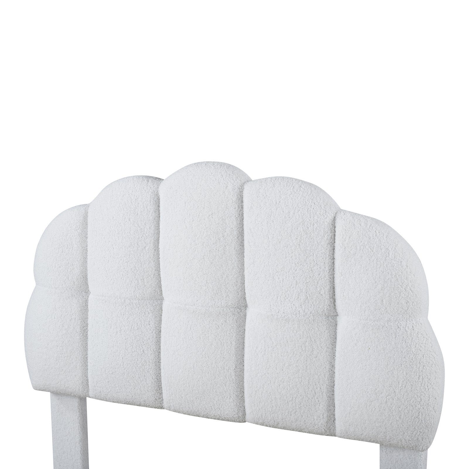 Flieks Polsterbett, Einzelbett Kinderbett 90x200cm mit Halbkreisform Kopfteil Samtbezug