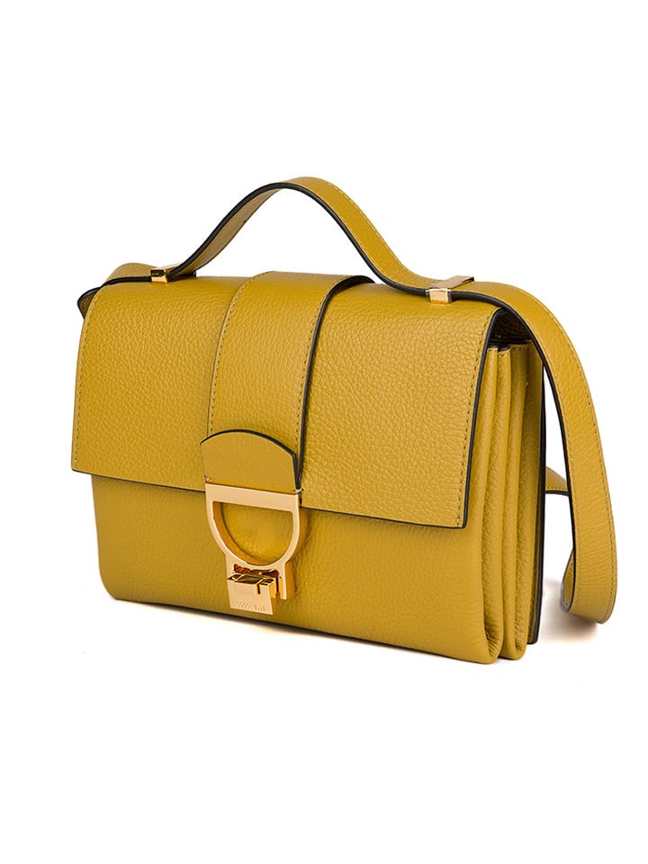 COCCINELLE Leder-Umhängetasche in Senf - (B)23 x (H)17 x (T)7 cm günstig kaufen onesize