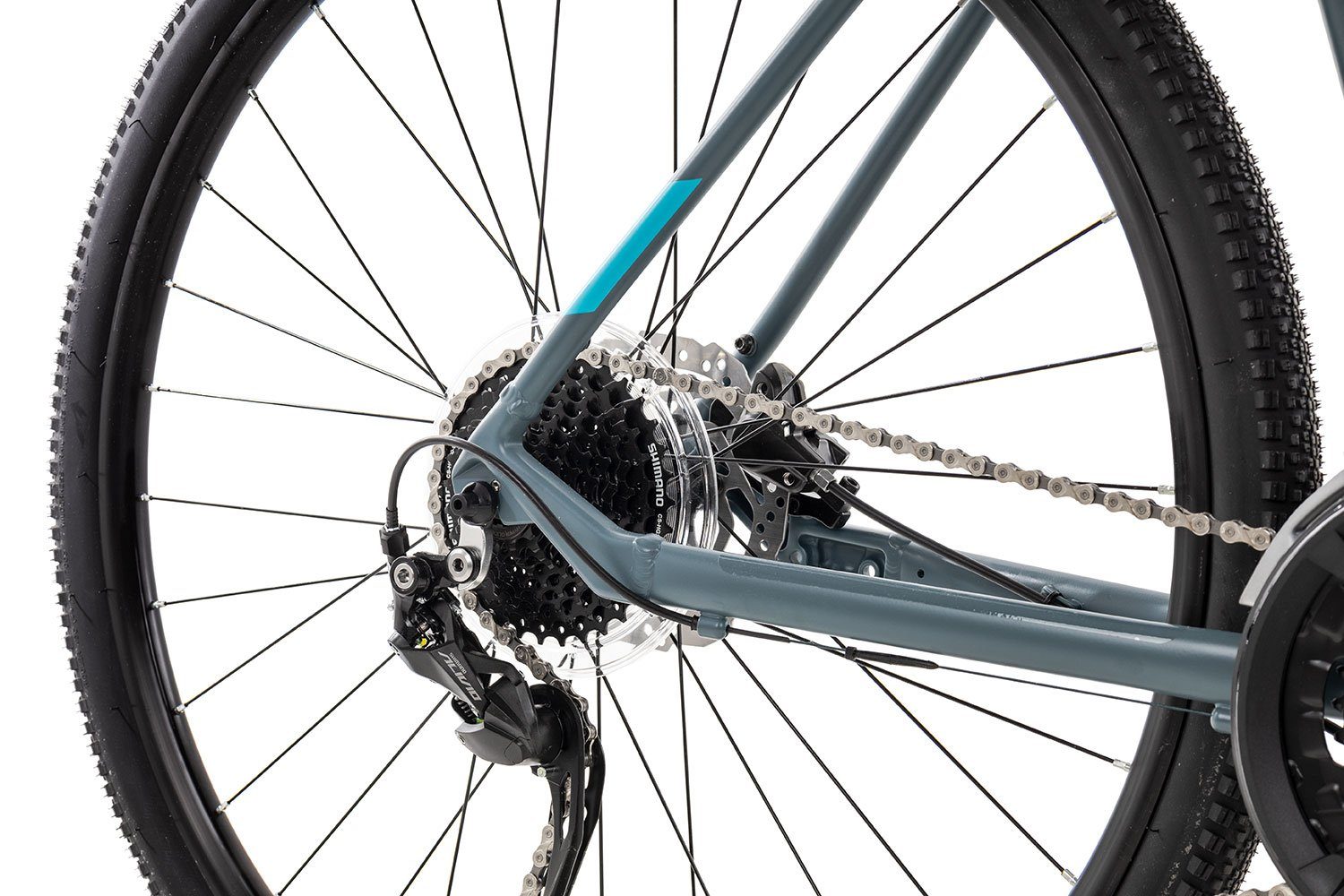 Axess Crossrad VERIS CROSS Trapez 2022, 27 Gang Shimano Alivio RD-M3100-9 Schaltwerk, Kettenschaltung, Crossbike schwarz/grau