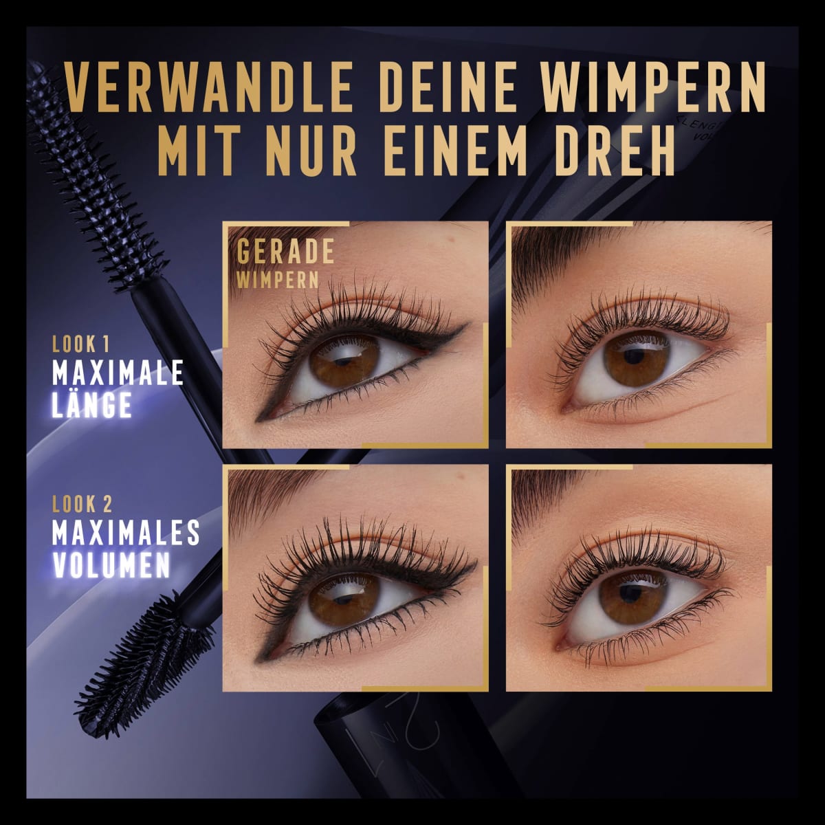 Mascara Masterpiece 2in1 Lash Wow 003 Midnight Black, 7 ml