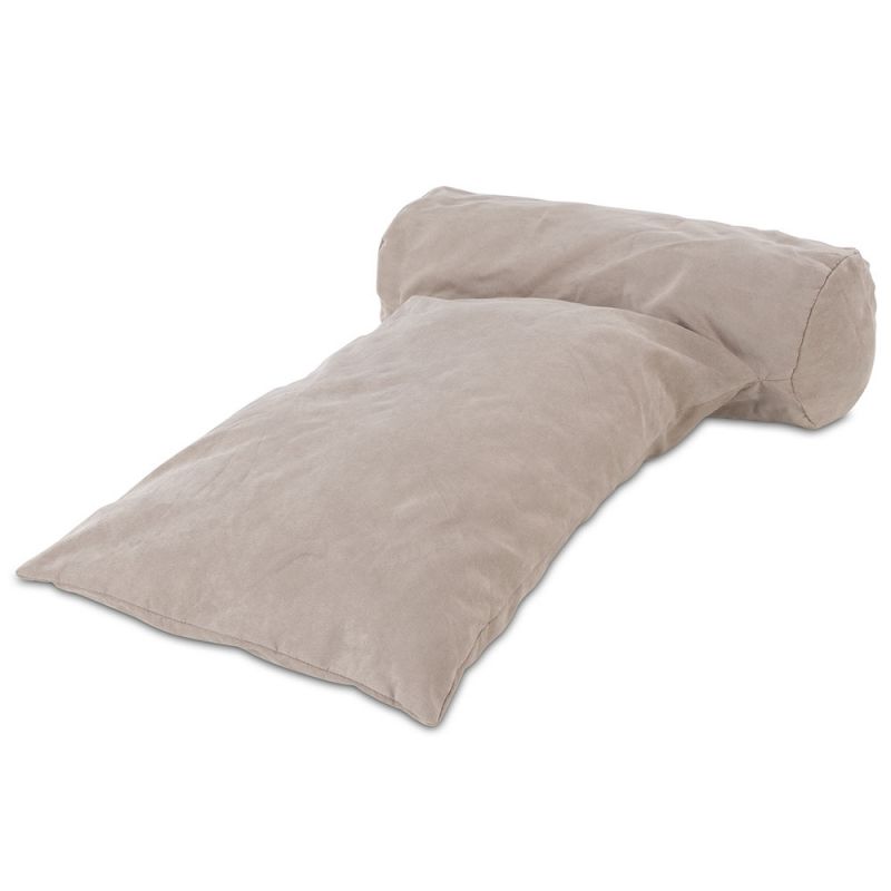 Aktivshop Flexibles Lesekissen, Rückenkissen, inkl. Abnehmbarer-waschbar Bezug, Ergonomisches Stützkissen für Kopf, Nacken und Schultern, Farbe: Kaffee, Fernsehkissen zur Entspannung