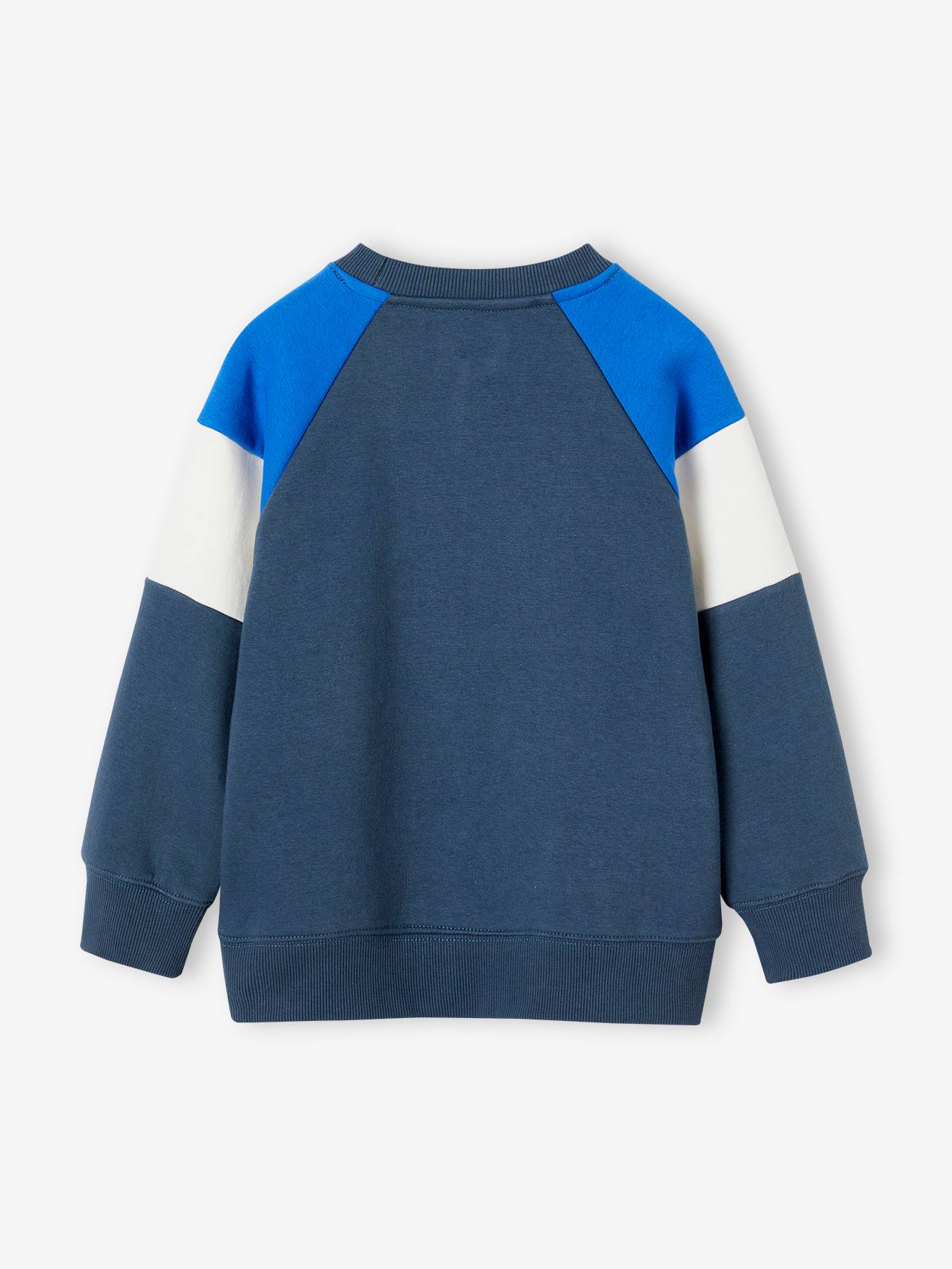 Vertbaudet Jungen Sport-Sweatshirt, Colorblock-Style Oeko-Tex - marine