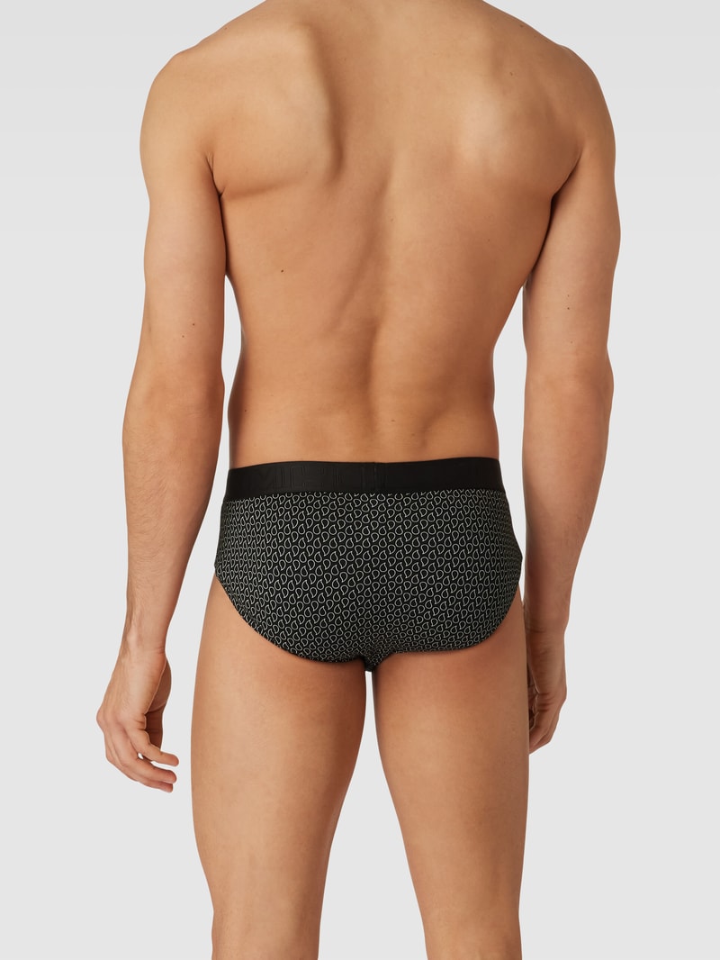 Slip mit Allover-Muster Modell 'Akita' in schwarz