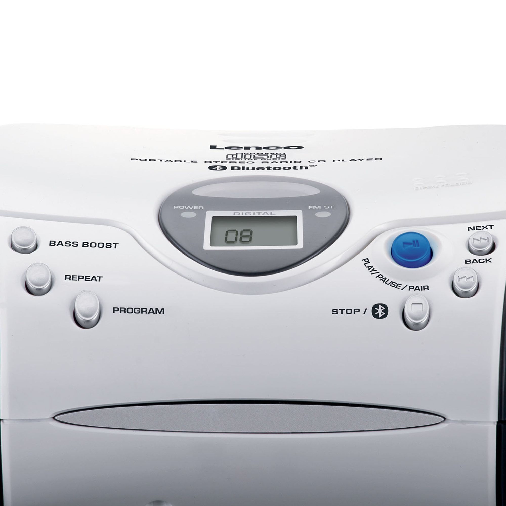 Lenco SCD-24BT WHBK Tragbarer CD-Player