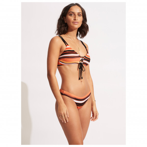 Seafolly - Women's Sun Stripe Reversible Bralette - Bikini-Top