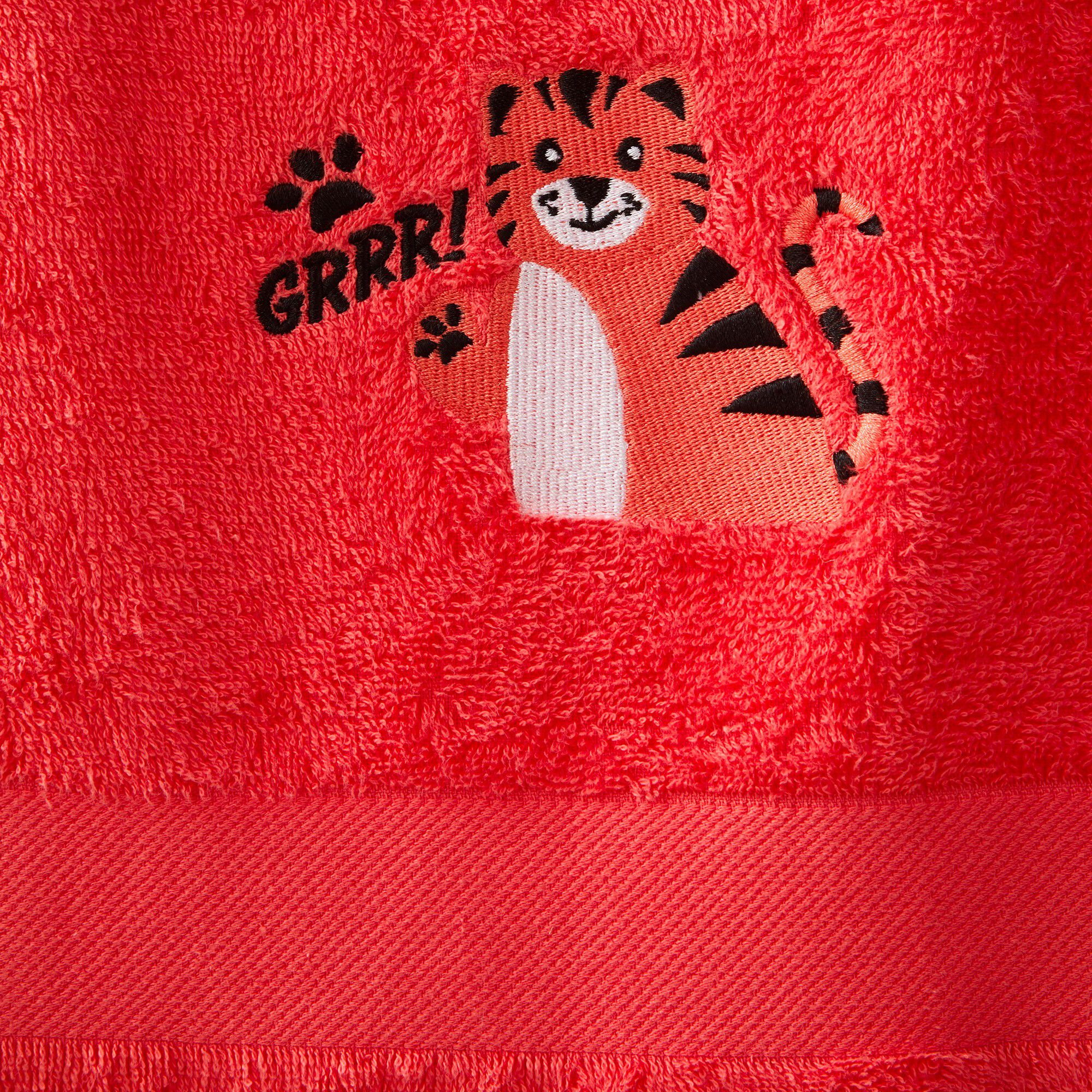 Collection éponge enfant brodée tigre