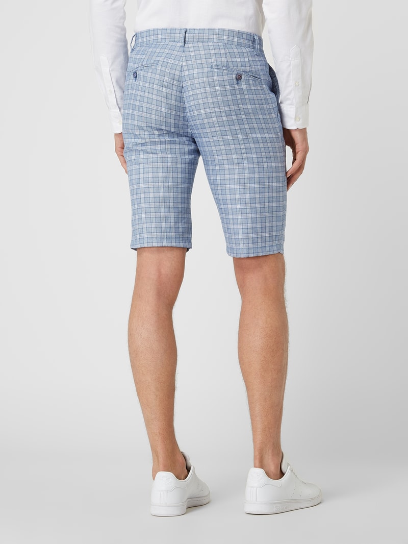 Bermudas mit Karomuster in blau