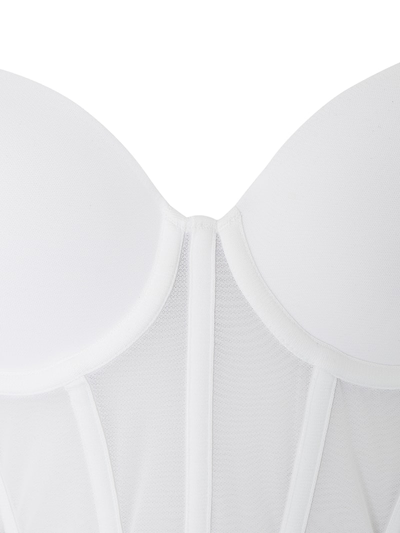 Body aus Mesh in weiß