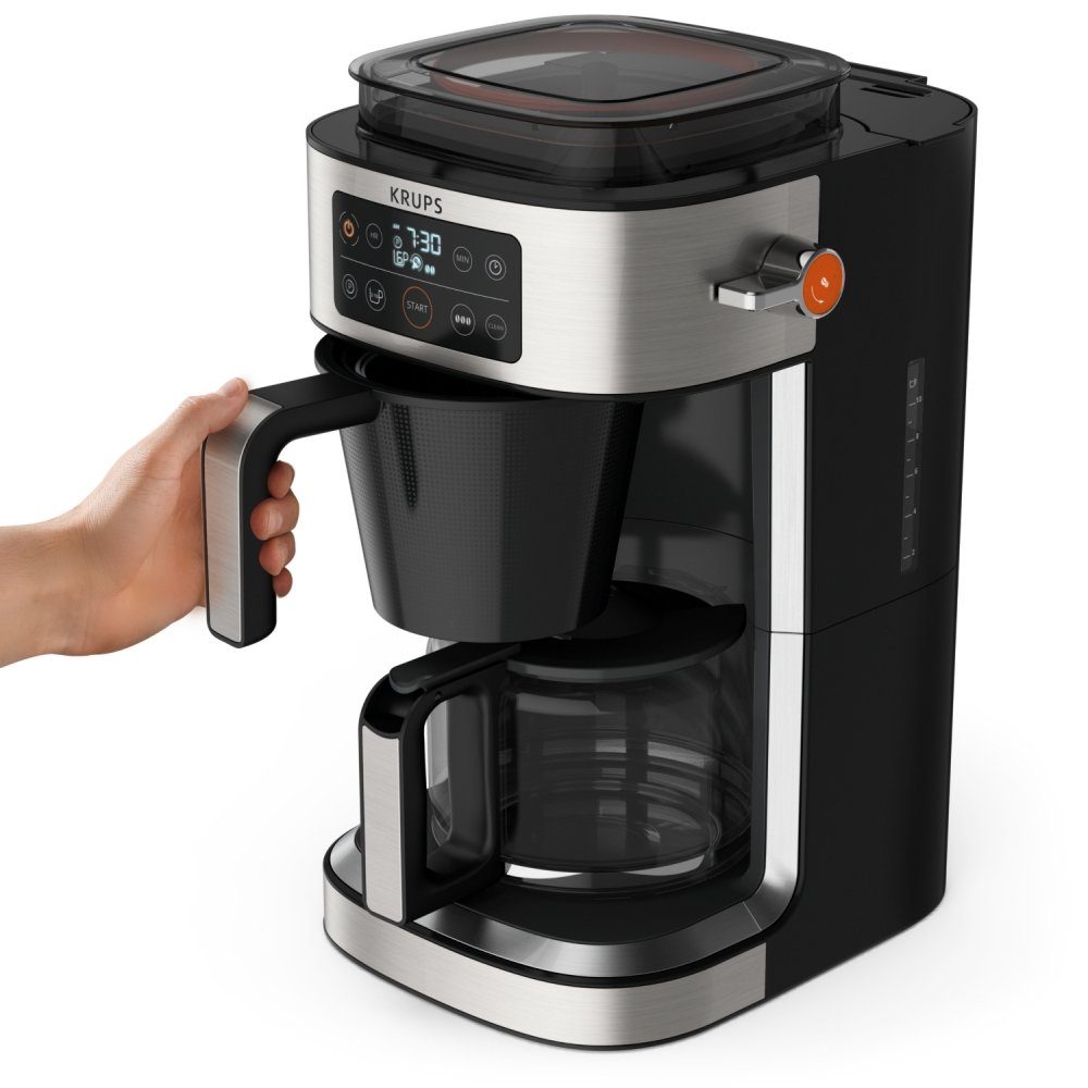 Krups Filterkaffeemaschine KM 760D - Filterkaffeemaschine - silber/schwarz