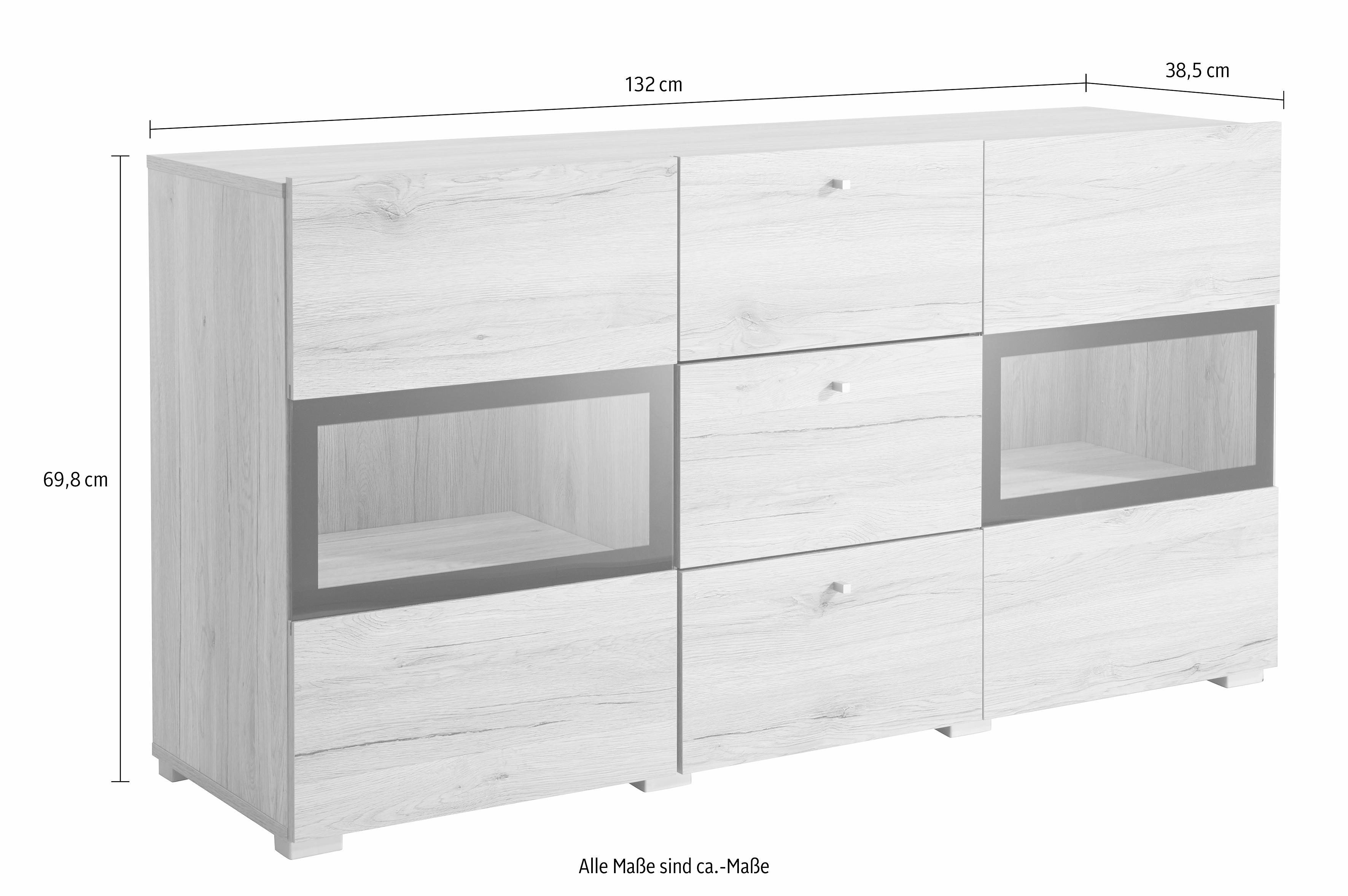 Helvetia Sideboard Baros, Breite 132 cm