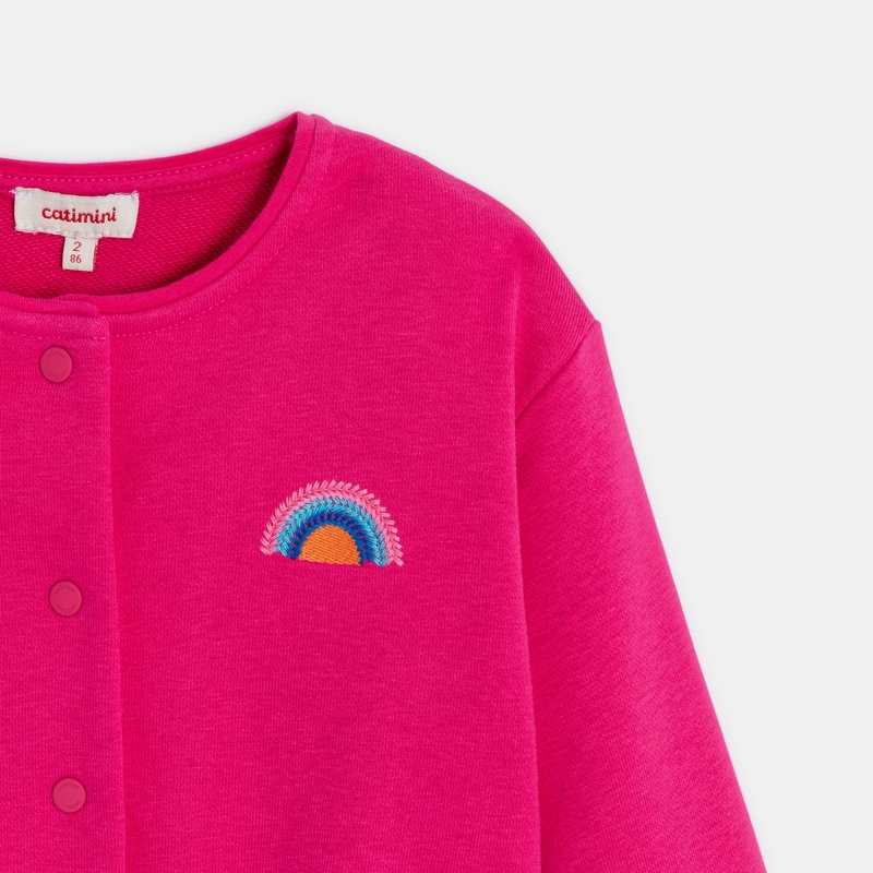 Cardigan bébé fille rose arc-en-ciel Catimini