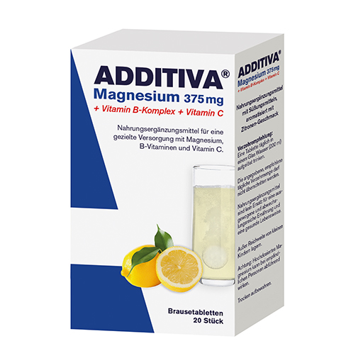 ADDITIVA Magnesium 375 mg Vitamin B-Komplex Vit.C  20X6 g  Brausetabletten