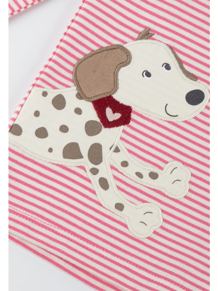Sigikid Langarmshirt Funny Dog in Rosa/Weiß günstig kaufen