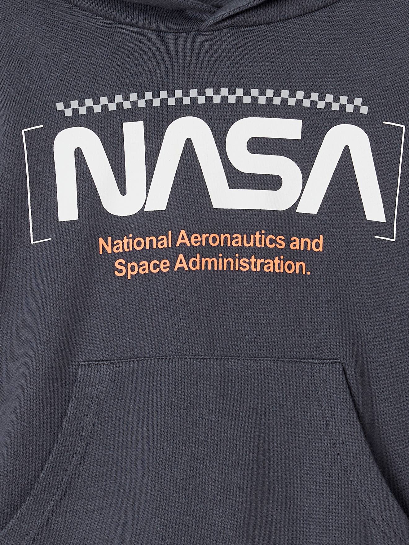 Nasa Kinder Kapuzensweatshirt NASA - schieferblau