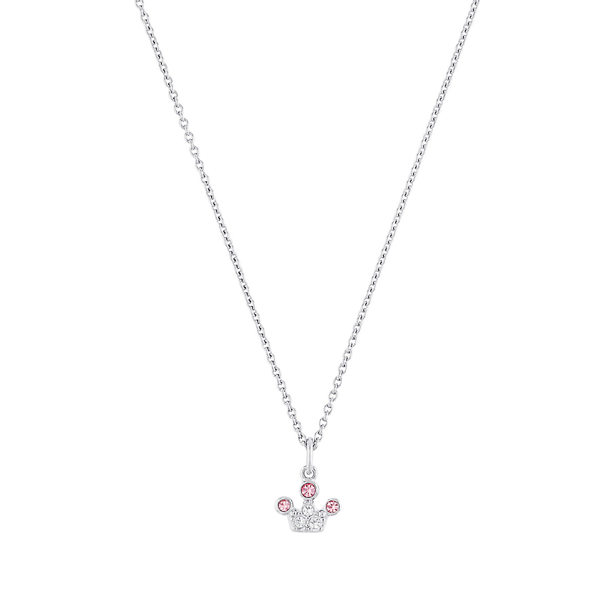 Kette mit Anhänger für Mädchen, 925 Sterling Silber, Glas | Krone Halsketten für Mädchen