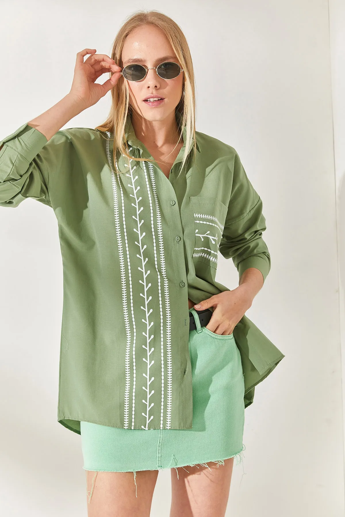 Olalook  Hemd - Grün - Relaxed Fit