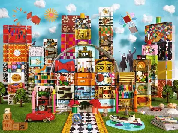Puzzle 1500 Teile - Eames House of Cards Fantasy