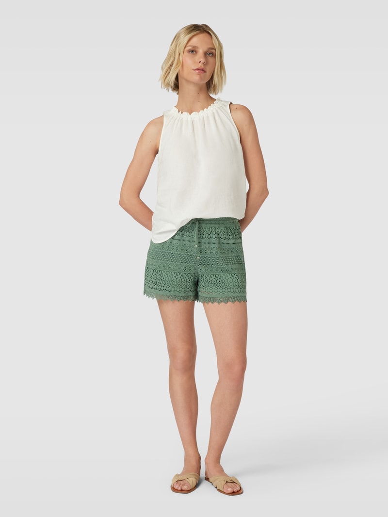 Shorts mit Strukturmuster Modell 'HONEY' in schilf