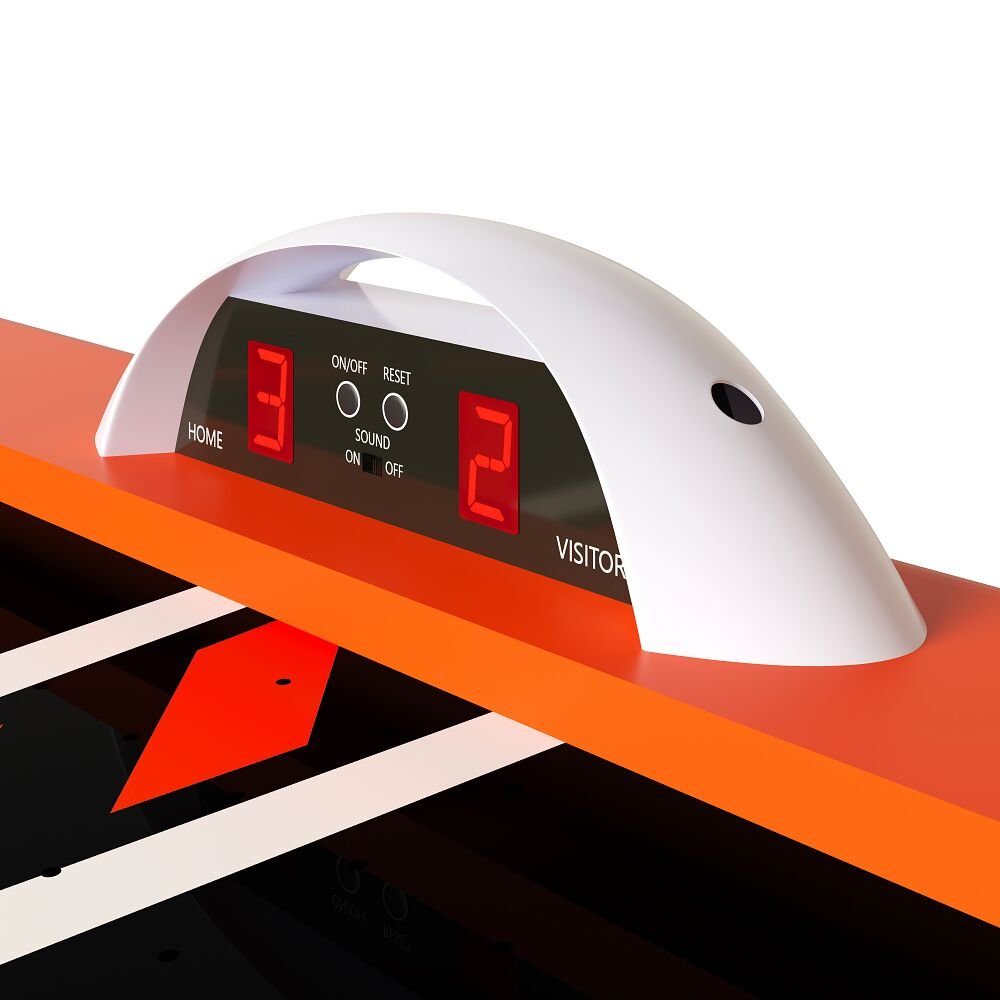 Sportime Air-Hockeytisch 6ft LED-Airhockey-Tisch, Mit LEDs in den Seitenbanden, Pucks und Pushern