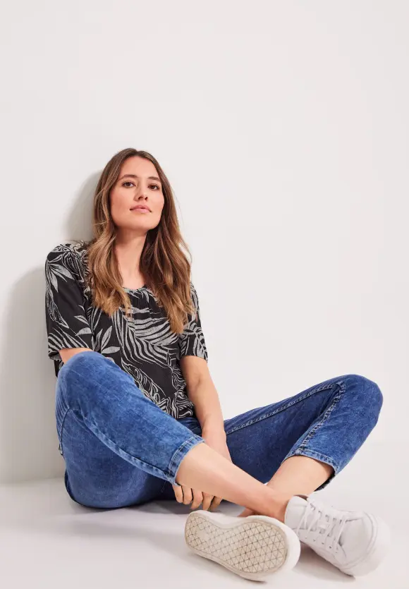 CECIL Bluse mit Blätterprint