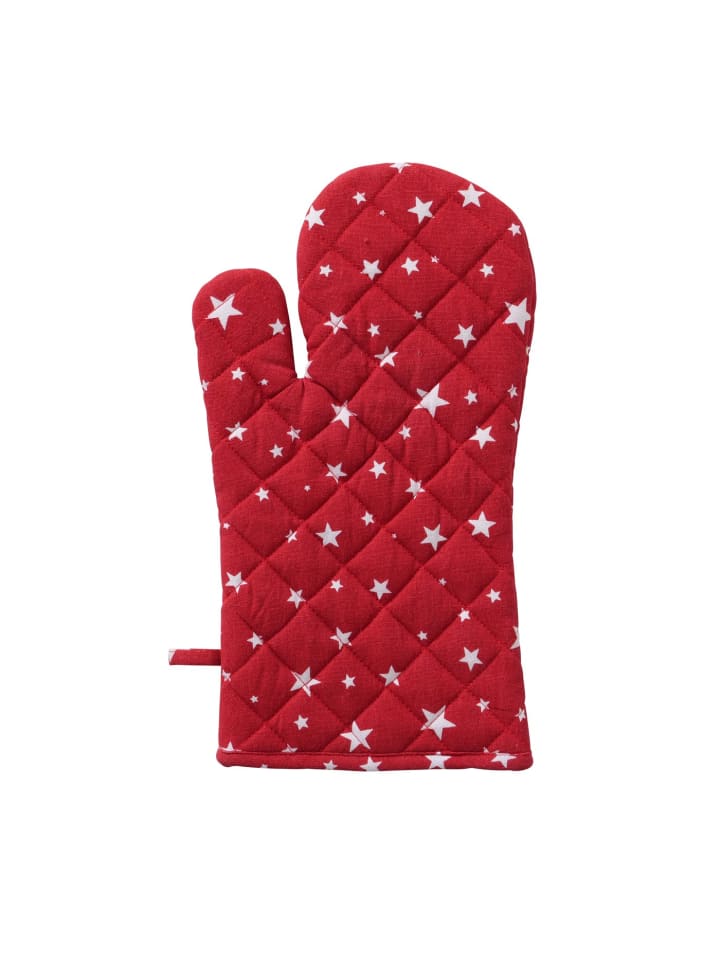 Boltze Ofenhandschuh Rot mit weißen Sternen günstig kaufen onesize
